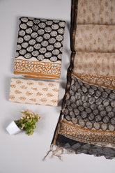 Premium Sanganeri Printed Cotton Suit With Kota Doria Duppta(BFCOTKD46)